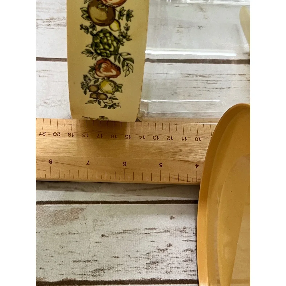 Vintage Pyrex Storage Canister Set Clear Fruit Vegetable 2pc